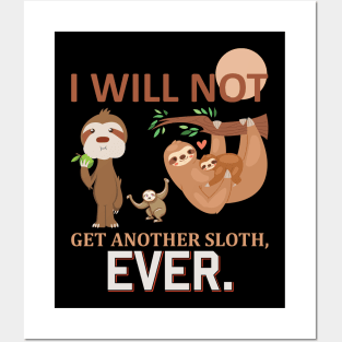 I will not get another sloth, EVER Posters and Art